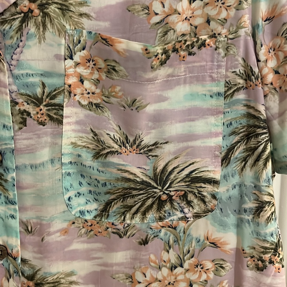 NWT American Eagle super soft palm tree tropical top size medium - Picture 4 of 9
